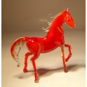  Red Glass Horse Figurine