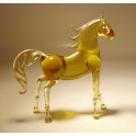 Glass Amber Horse Figurine Standing