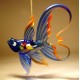Blue and Red Hanging Fish Figurine Ornament