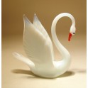 White Glass Swan Figurine