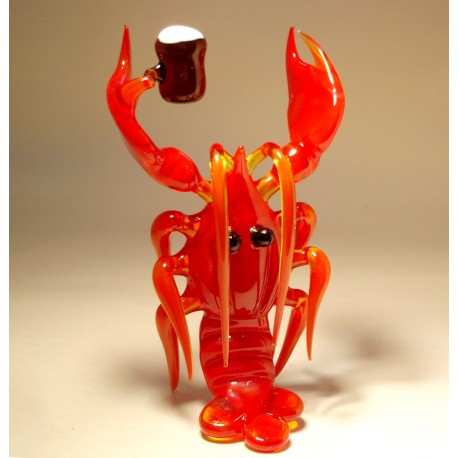 Glass Lobster with a Beer Keg