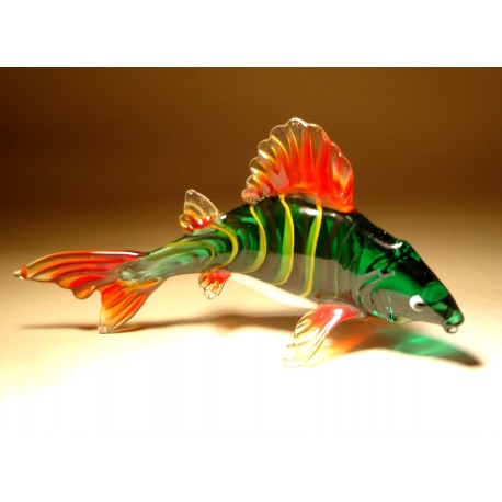 Glass Carp Fish Figurine