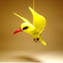 Yellow Glass Bird Ornament