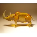Glass Rhinoceros Figurine