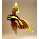 Purple and Yellow Glass Fish Ornament