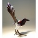 Glass Bird Magpie Figurine
