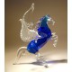 Blue & Grey Glass Pegasus Figurine