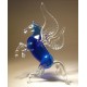 Blue & Grey Glass Pegasus Figurine