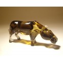 Glass Hippopotamus Figurine