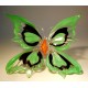 Green and Black Glass Butterfly Figurine
