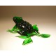 Green Glass Frog Figurine