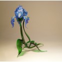 Glass Blue Iris Flower
