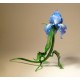 Glass Blue Iris Flower