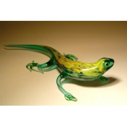 Green Glass Lizard Figurine