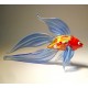 Blue Glass Betta Fish Figurine