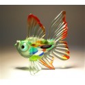 Yellow Glass Angelfish Fish Figurine
