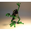 Green Glass Dancing Frog