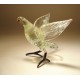 White Glass Bird Dove Figurine