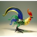 Glass Fighter Rooster Figurine