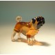 Glass Dog Pug Figurine