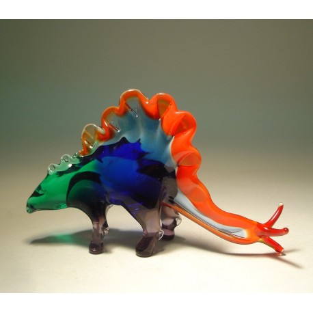 Glass Dinosaur Stegosaurus Figurine