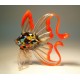 Red and Clear Exotic Glass Fish Figurine