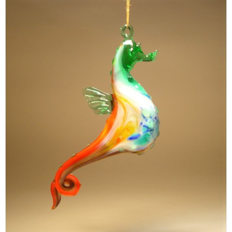 Glass Seahorse Ornament Figurine
