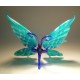 White and Blue Glass Butterfly Figurine