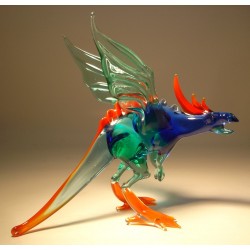 Glass Winged Dragon Figurine