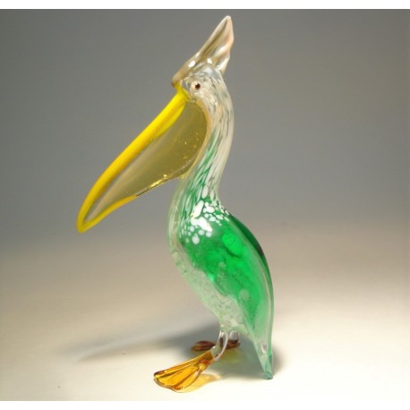 Glass Pelican Figurine