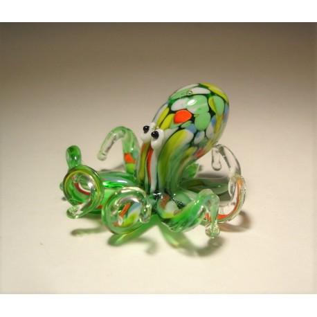green glass octopus figurine