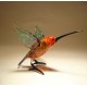 Glass Hummingbird with Long Beak Figurine