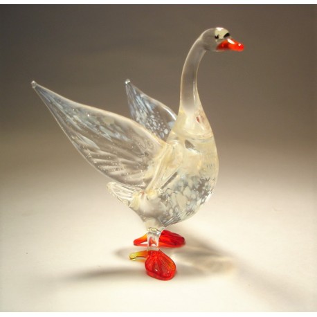 Glass Goose Figurine