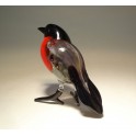 Glass Bullfinch Bird Figurine