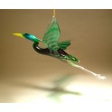 Glass Heron Hanging Ornament Figurine