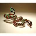 Red and Green Slithering Glass Snake
