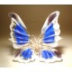 White,  Aqua and Blue Glass Butterfly Figurine