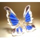 White & Blue Glass Butterfly Figurine