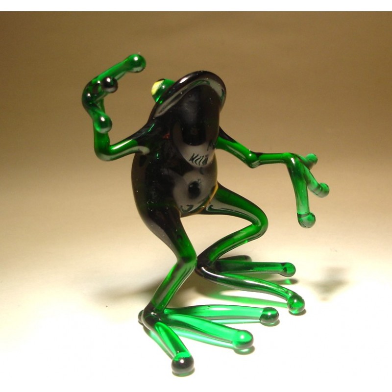 Glass Dancing Frog Figurine 1 