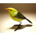 Glass Yellow Bird Figurine