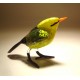 Glass Yellow Bird Figurine