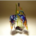 Glass Herons in the Reed Figurine