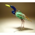 Glass Blue Neck Heron Figurine