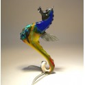 Glass Blue Seahorse Figurine